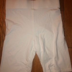 White biker shorts